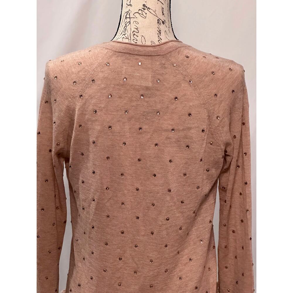 Zadig & Voltaire Riviera Rhinestone Cashmere Sweater Blush Size M - Picture 16 of 16